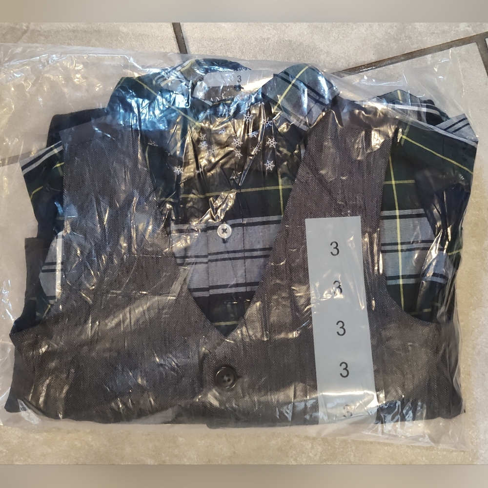 New!!! Andy & Evan Kids' Boys Toddler 4-piece Suit Set Bowtie Gray Color Size 3T
